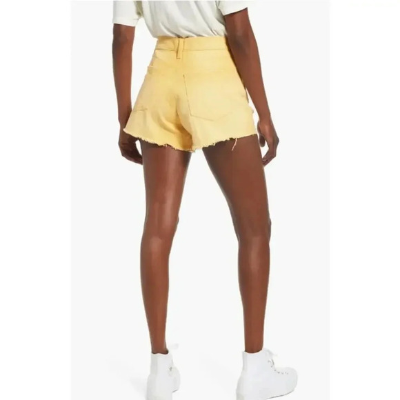 NWT STS Blue Layne 11'' High Rise Shorts Cut-Off Denim Raw Hem Marigold Size 27 - Picture 3 of 11